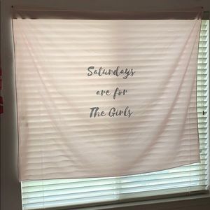 Saturday’s are for the girls tapestry